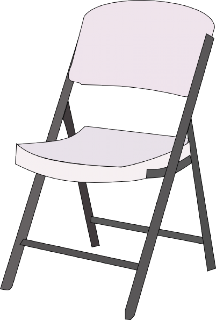 Chair Clip Art Black And White - White Folding Chairs (728x1077)