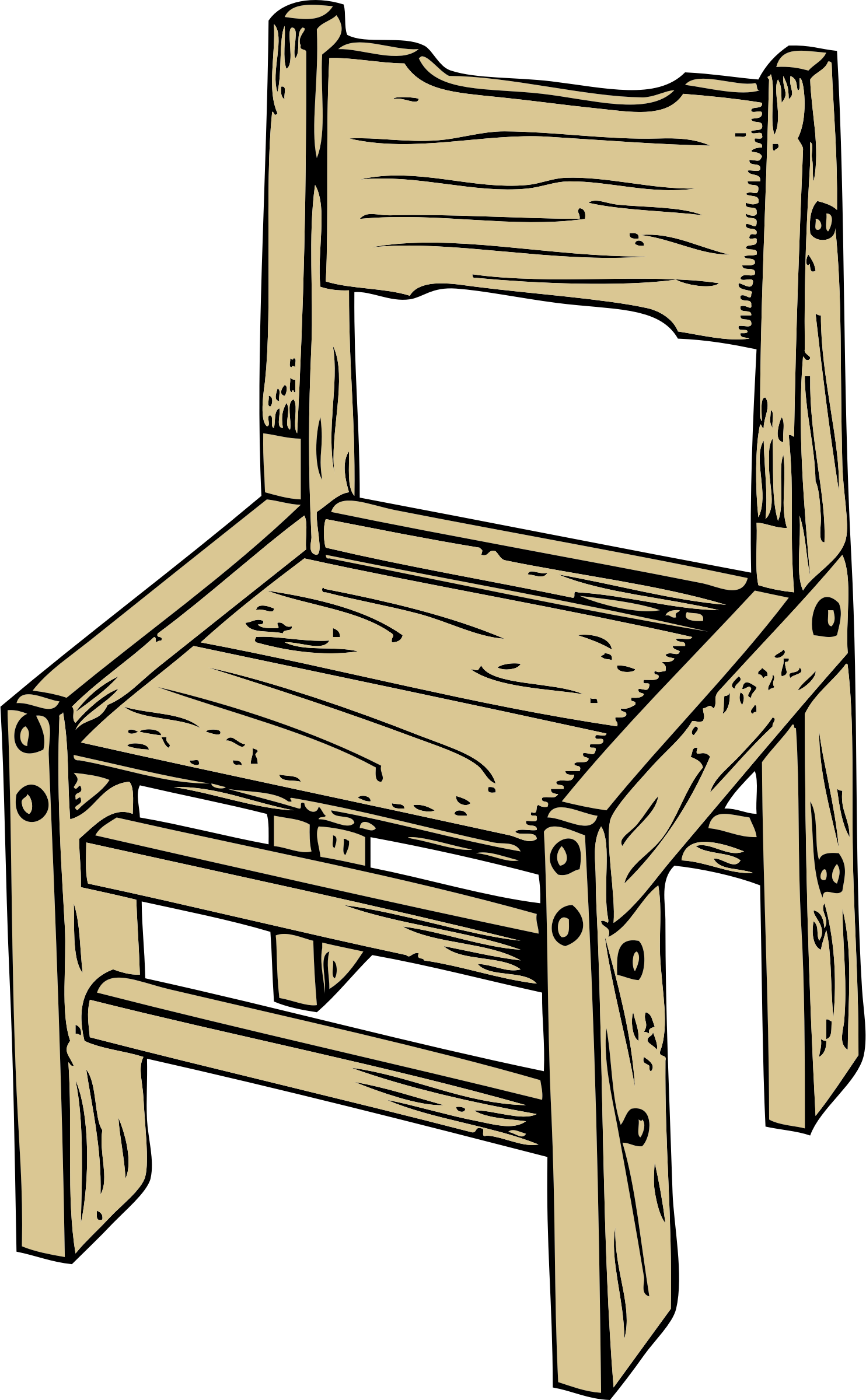 Big Image - Wooden Chair Clipart (1484x2400)