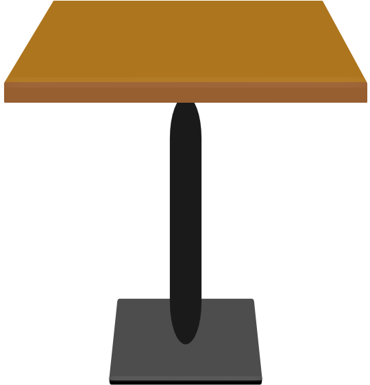 Dining Table Clip Art At Clker - Table Vector Png (600x569)