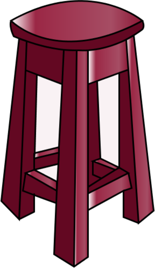Wooden Bar Chair - Bar Stool Clipart Png (600x1038)