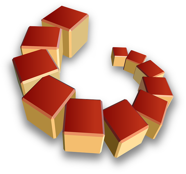 Wooden Cubes, Red, Wooden - Cube (640x597)