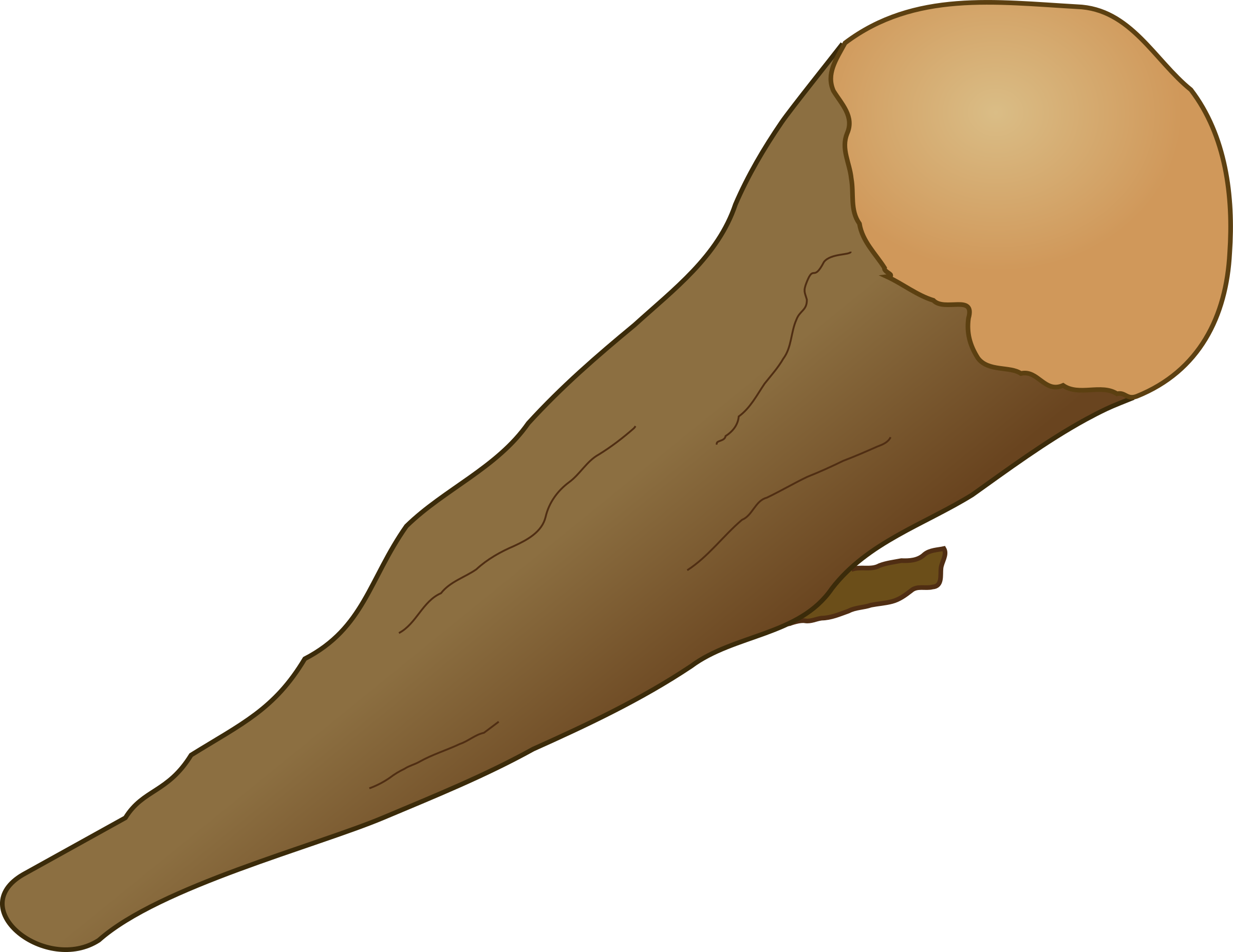 All Things Wood - Wooden Club Clipart (2400x1854)
