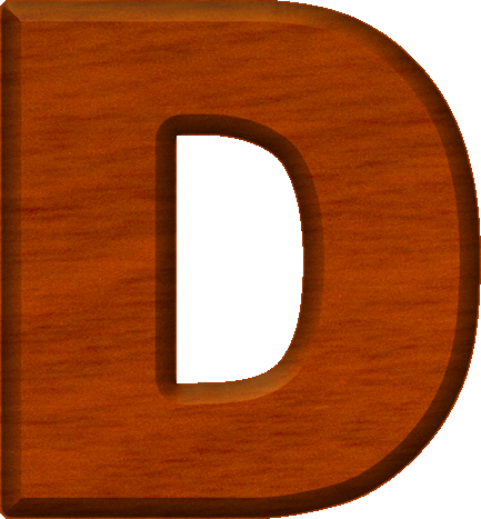 Cherry Wood Letter D - Letter D In Wood (433x467)