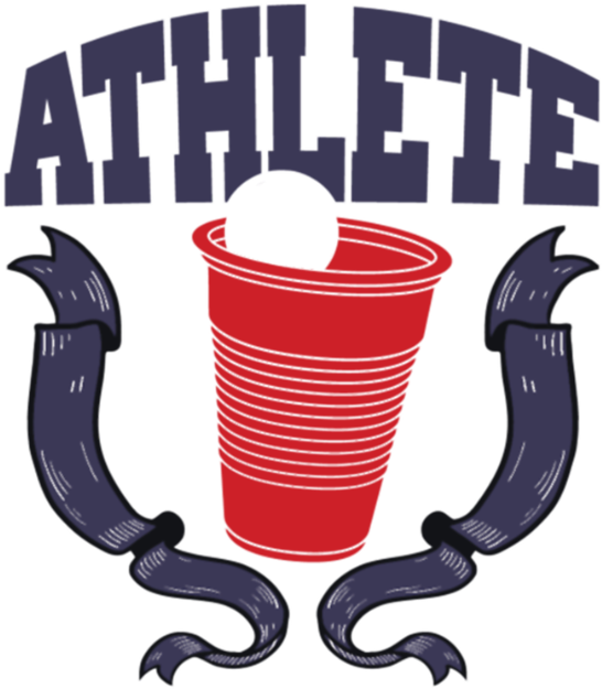 Beer Pong Athlete - Beer Pong Logo Vector (790x691)