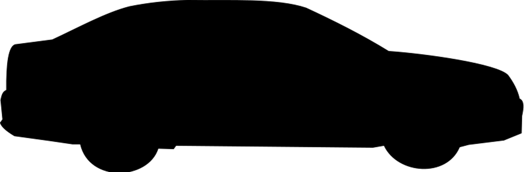 Car Profile Clipart - Car Silhouette Clip Art (2400x791)