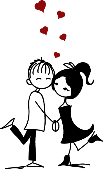 Pegatinas Paredes Enamorados - Couple Wall Stickers (650x650)