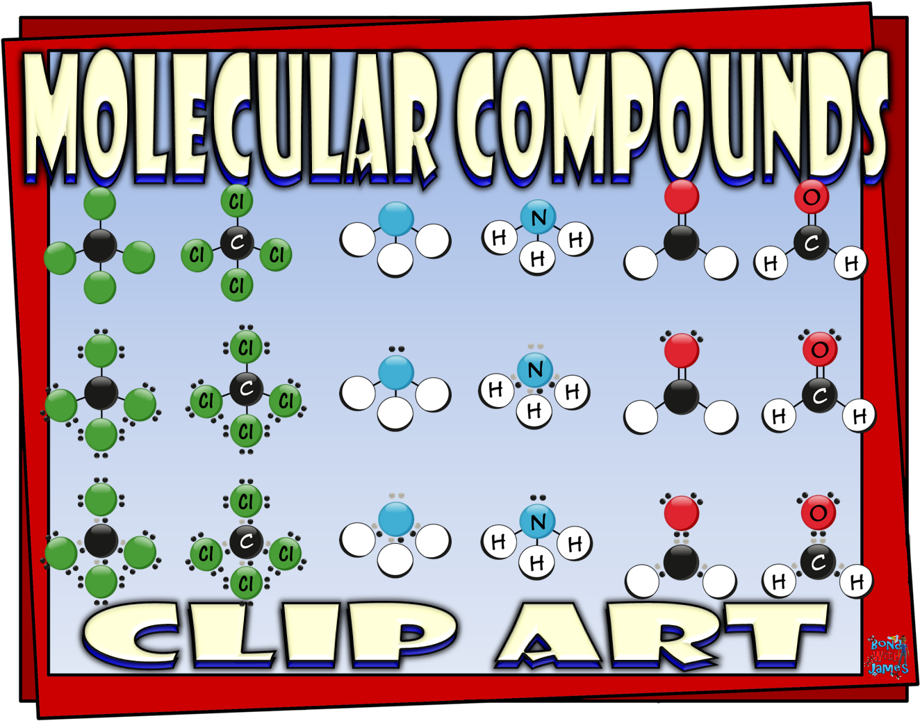 Covalent Compounds Clip Art For Chemistry - Compound Clipart (1362x1053)