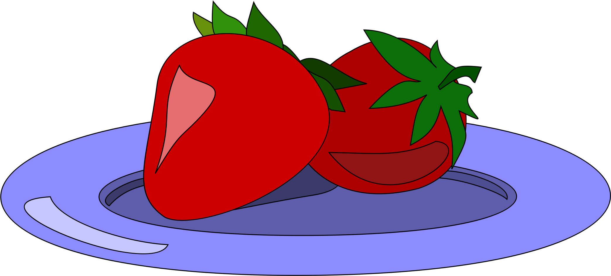 On A Plate - Strawberries On A Plate Mugs (2085x941)