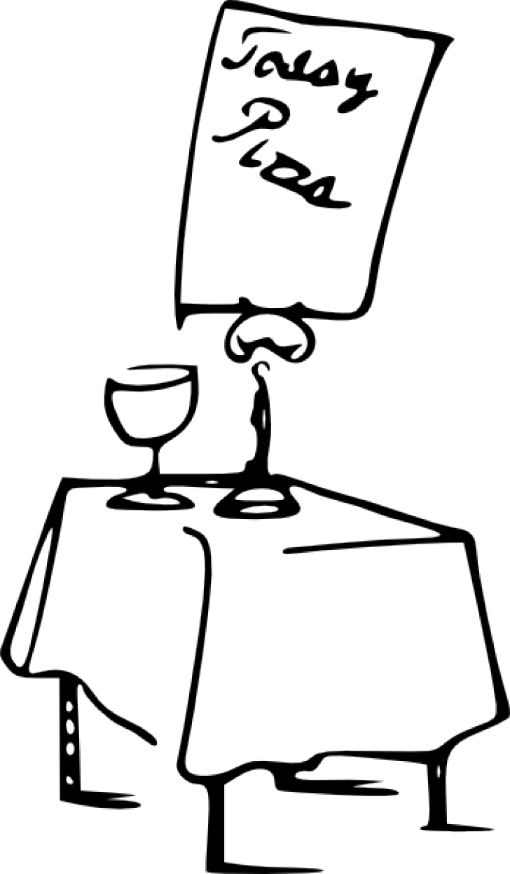 Tom Specials Pizza Meue On Table Clip Art Vector Clip - Tom Specials Pizza Meue On Table Clip Art Vector Clip (728x1246)