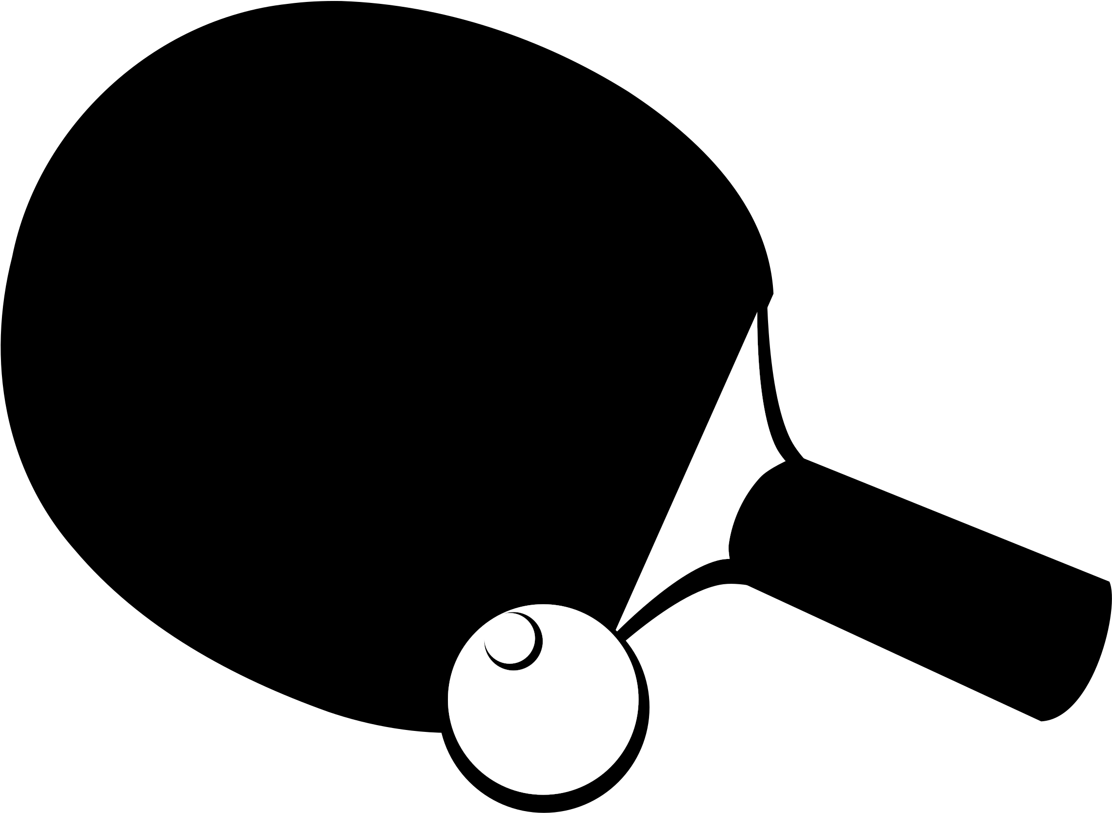 Table Clipart B W - Table Tennis Clip Art Black And White (2400x1920)