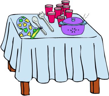 Get Your Silver Shined Up, The Tablecloth Pressed And - Happy Potluck (383x339)