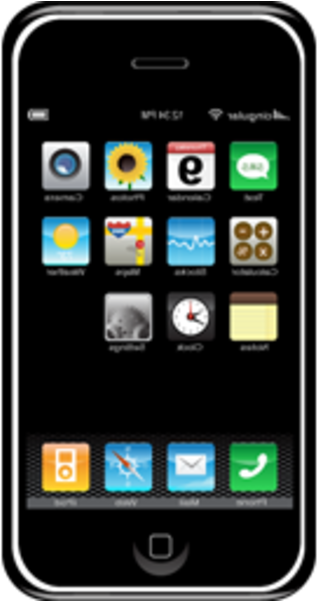 Free Mobile Phone Clip Art Iphone Cell Phone% - Smart Phone Clip Arts (600x600)