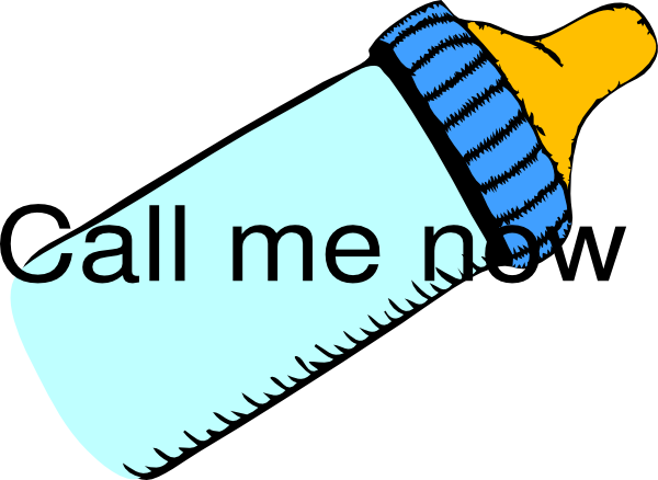 Call Me Clip Art - Baby Bottle Clip Art (600x438)