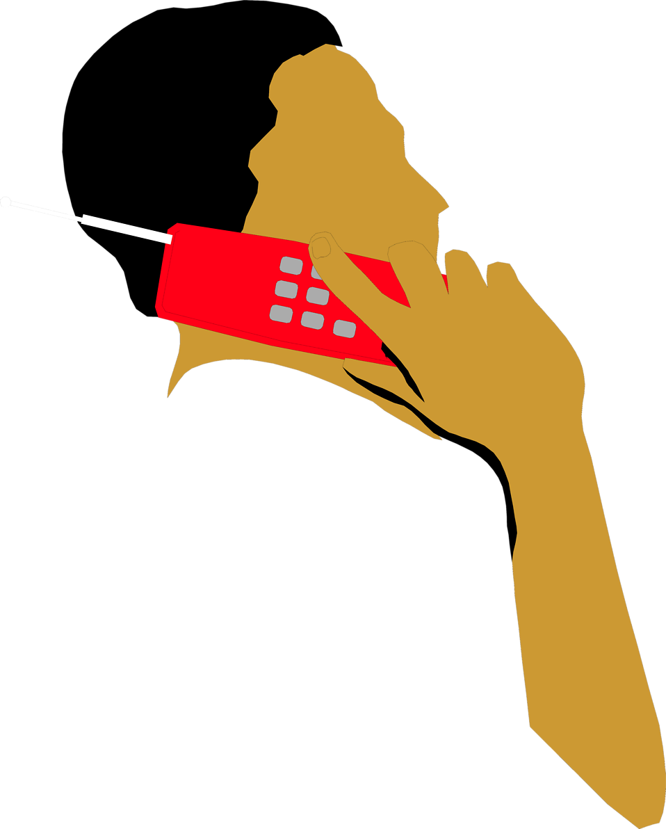 Illustration Of - - Talking On Phone Illustration (958x1192)
