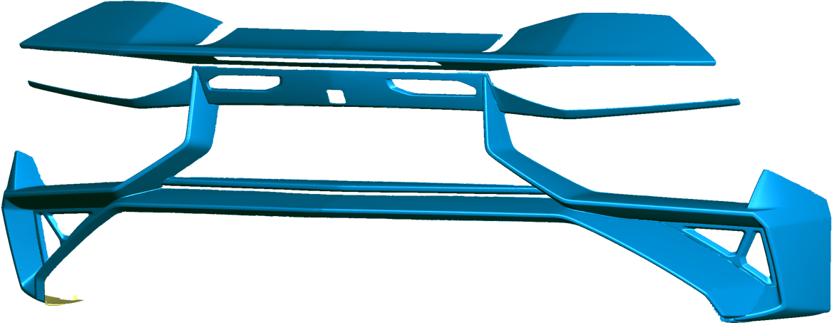 Lamborghini Aventador Superveloce 3d Scan Rear Bumper - Aventador Sv Rear Bumper (1200x600)