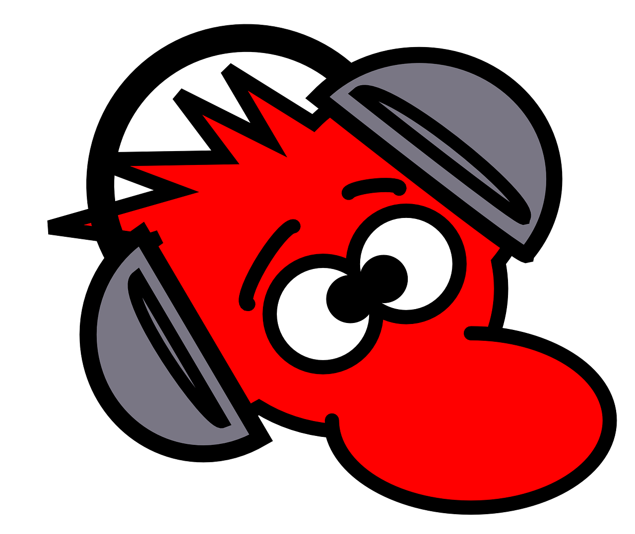 Speakers Head, Music, Cartoon, Audio, Headphones, Speakers - Cartoon Character With Headphones (1280x1078)