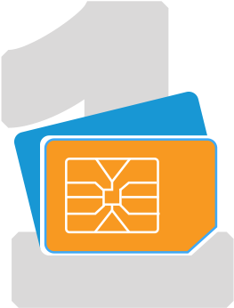 Airvoice Wirelesssign Up In 3 Easy Steps - Sim Card L Png (332x376)