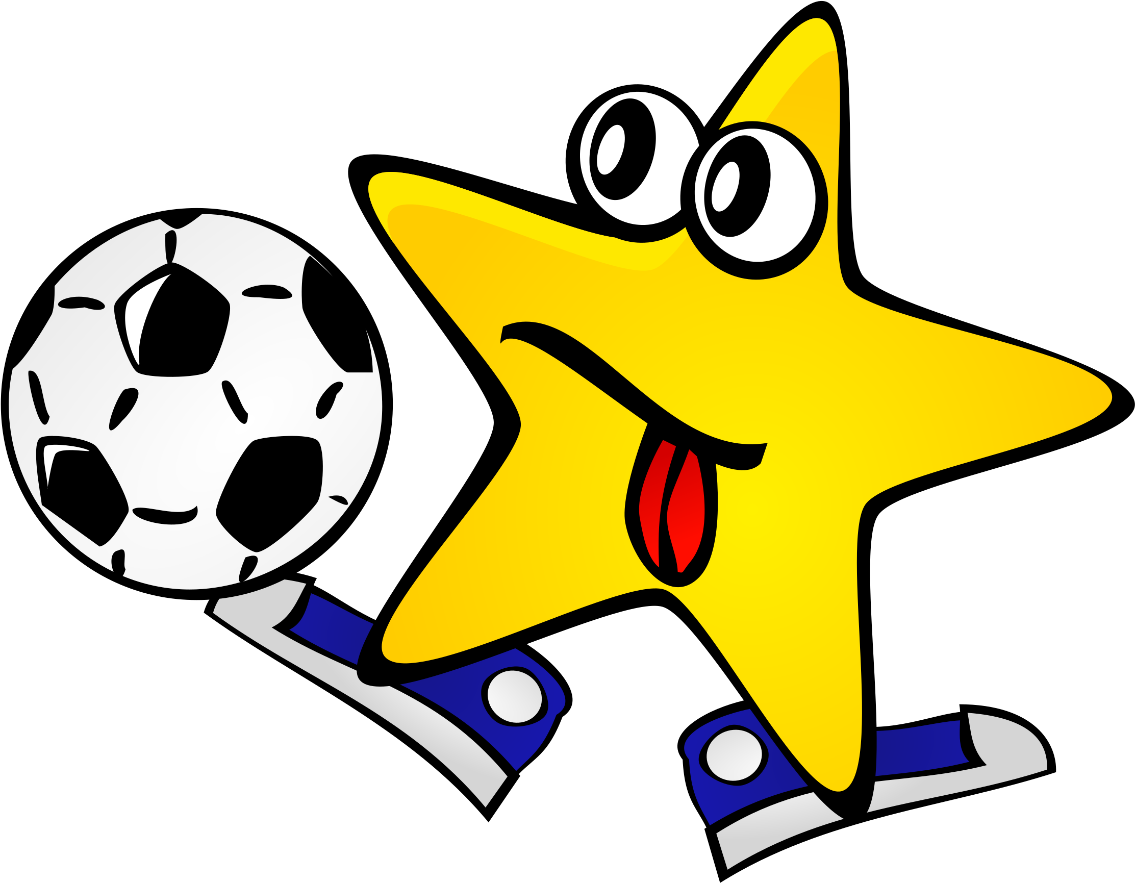 Big Image - Soccer Yellow Star 1 25 Magnet (2400x2400)