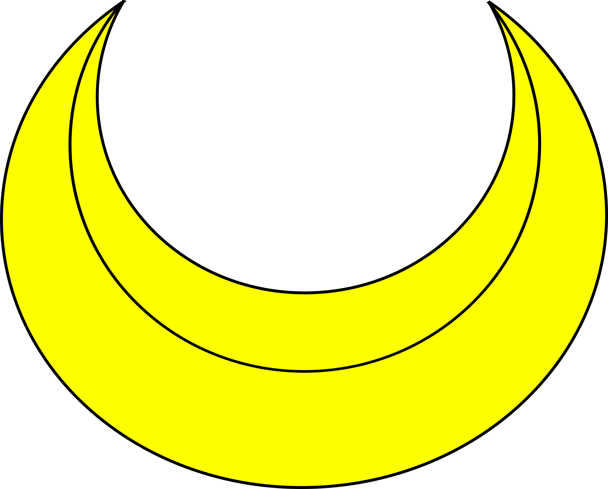 Moon Clipart Heraldic - Crescent Heraldry (2400x1929)