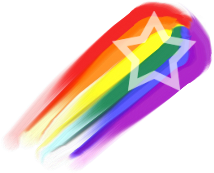 Rainbow Shooting Star By Alfier15000 On Clipart Library - Rainbow Shooting Star Png (900x675)