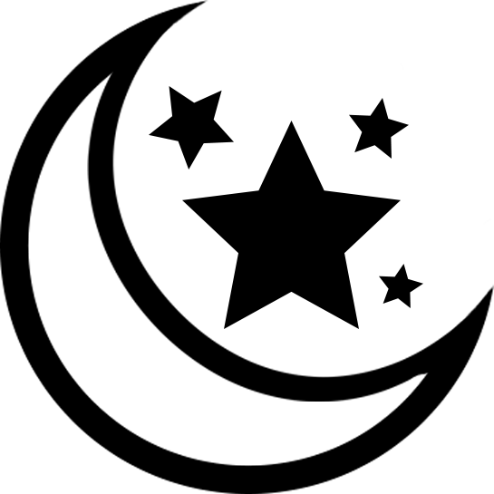 Nebularian / Stellunarian Crescent Moon And Stars By - Crescent Moon And Star (545x545)
