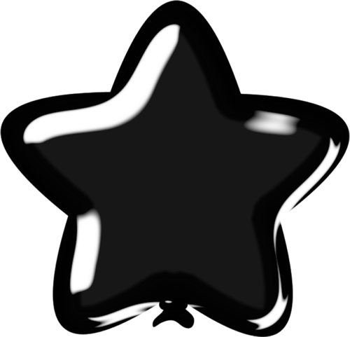 Jss Mouse Balloon Star 2 Balck - Jss Mouse Balloon Star 2 Balck (500x481)