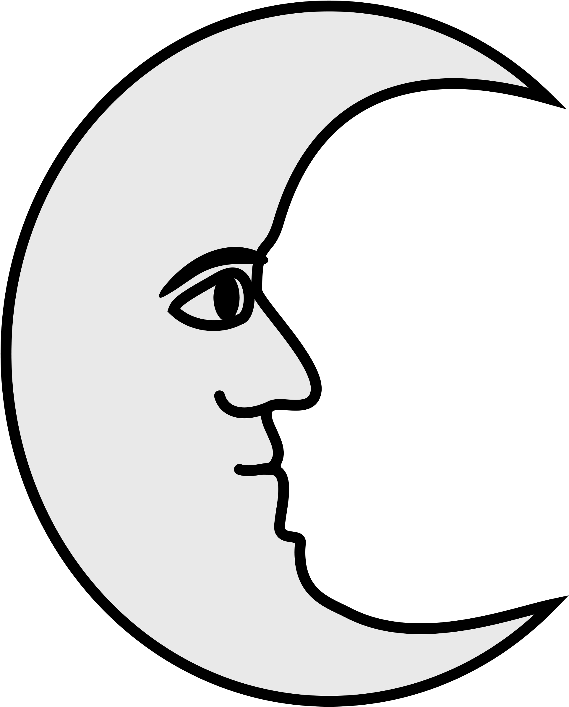 Coa Illustration Elements Planet Moon V2 - Heraldry Moon (2000x2459)