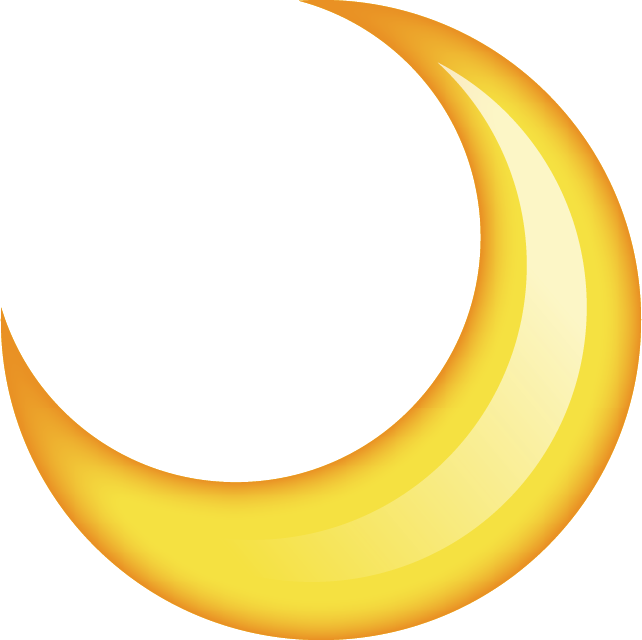Moon Emoji Clipart - Crescent Moon Emoji Png (642x640)
