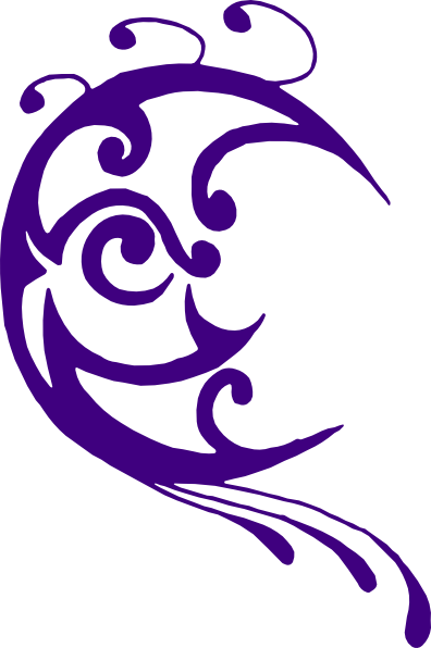 Moon Clip Art - Purple Moon Clip Art (396x596)