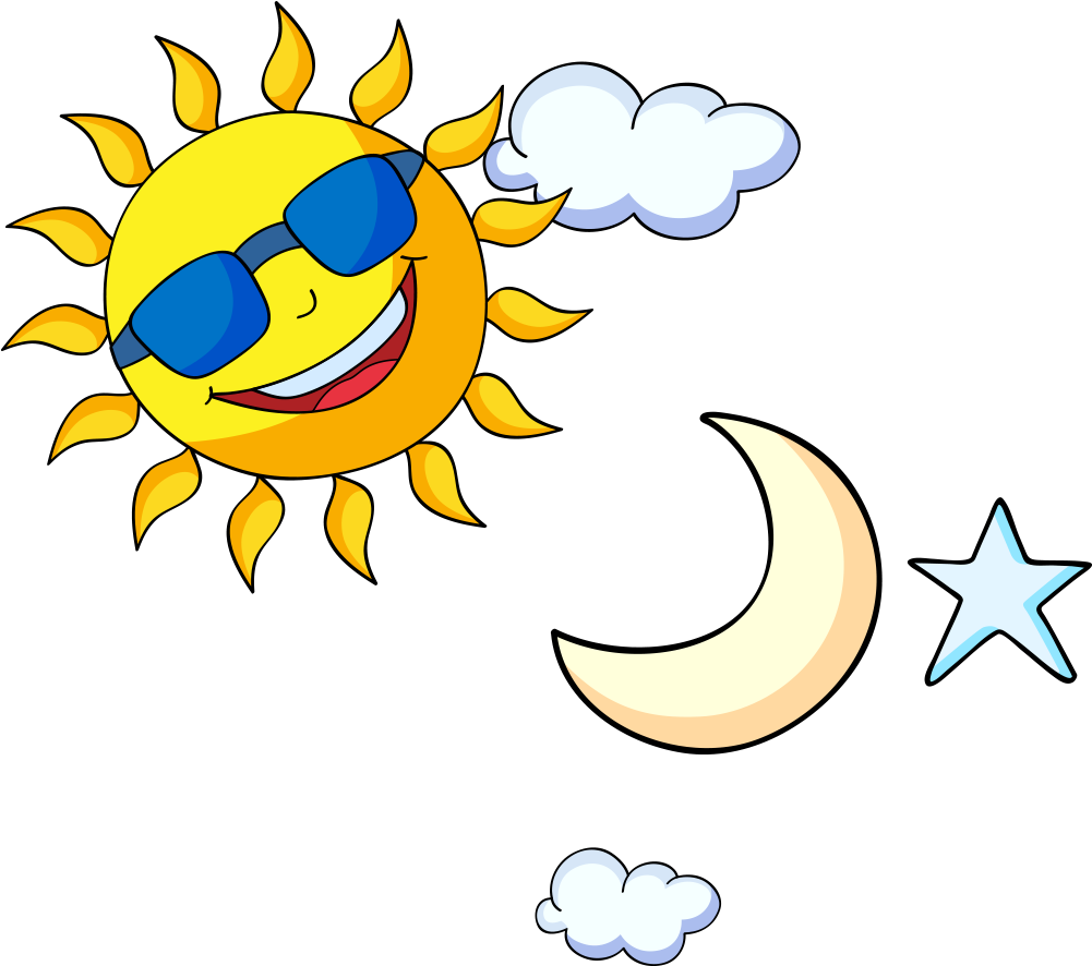 Pokxe9mon Sun And Moon Cartoon Drawing Clip Art - Sun And Moon Cartoon (1000x1000)