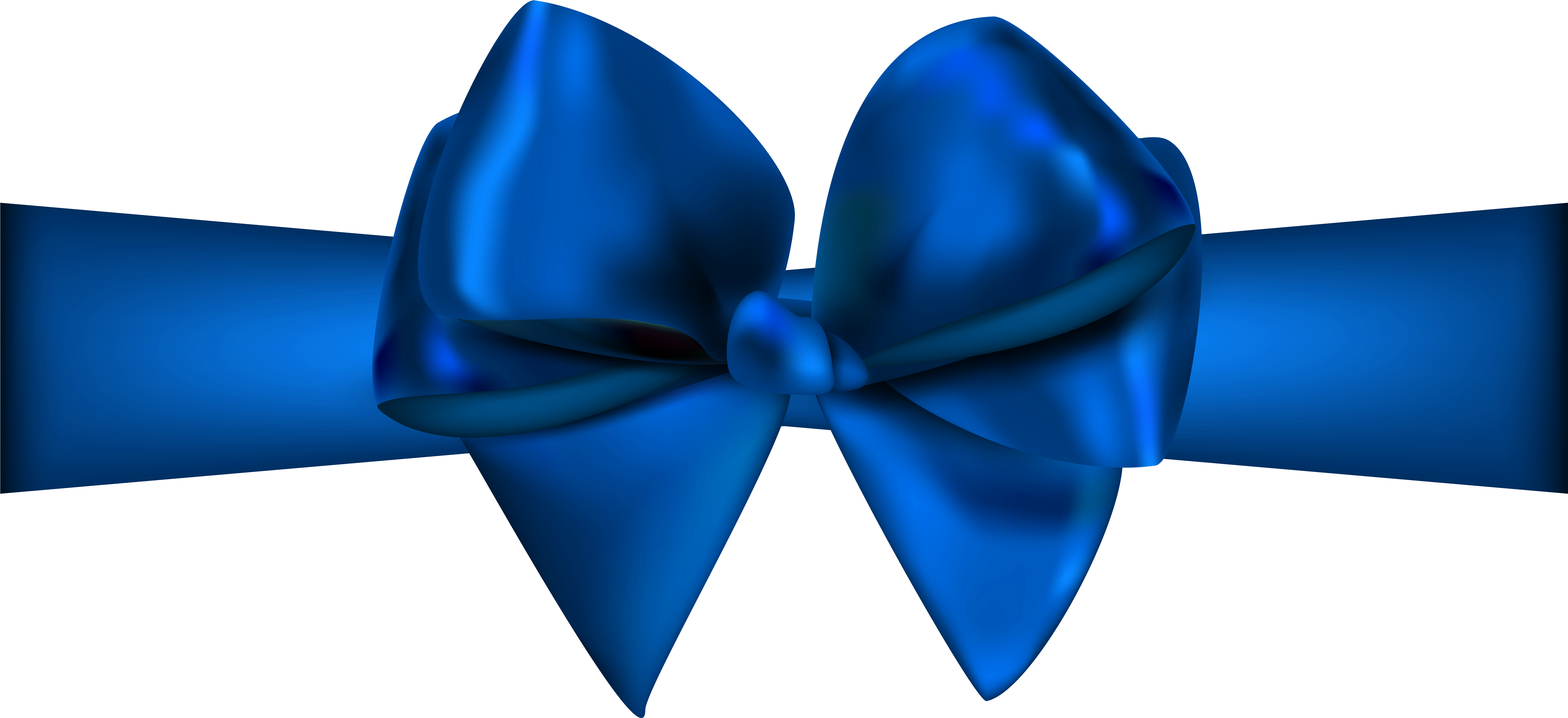 Blue Ribbon With Bow Png Clip Art - Red Ribbon Png (7000x3274)