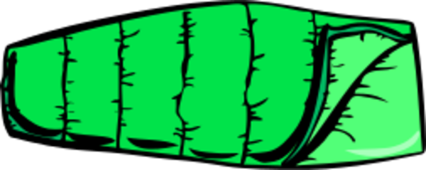 Sleeping Clipart Sleeping Bag - Clip Art Sleeping Bag (600x240)