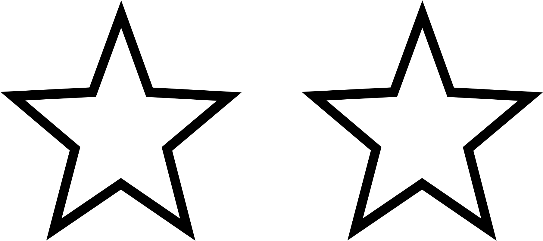 Filewhite Stars - Black And White Star (2000x1000)