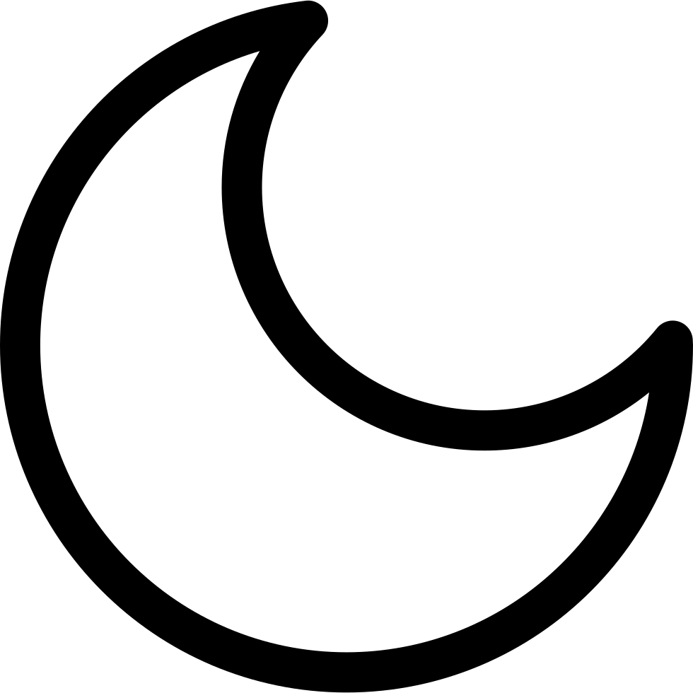 Crescent Moon Outlined Shape Comments - Crescent Moon Shape (980x980)