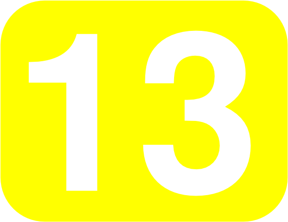 Free Vector White Yellow Rounded Rectangle Clip Art - Number (594x490)