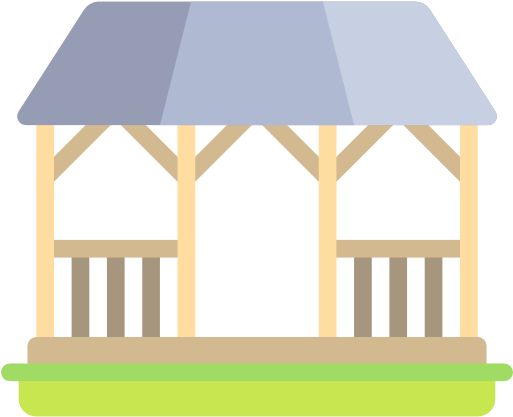 Curtis Lumber Open Pavilion Kit - Veranda Clipart (512x512)