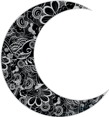 Vector Clip Art Of Floral Crescent Moon - Crescent Moon Png (400x400)