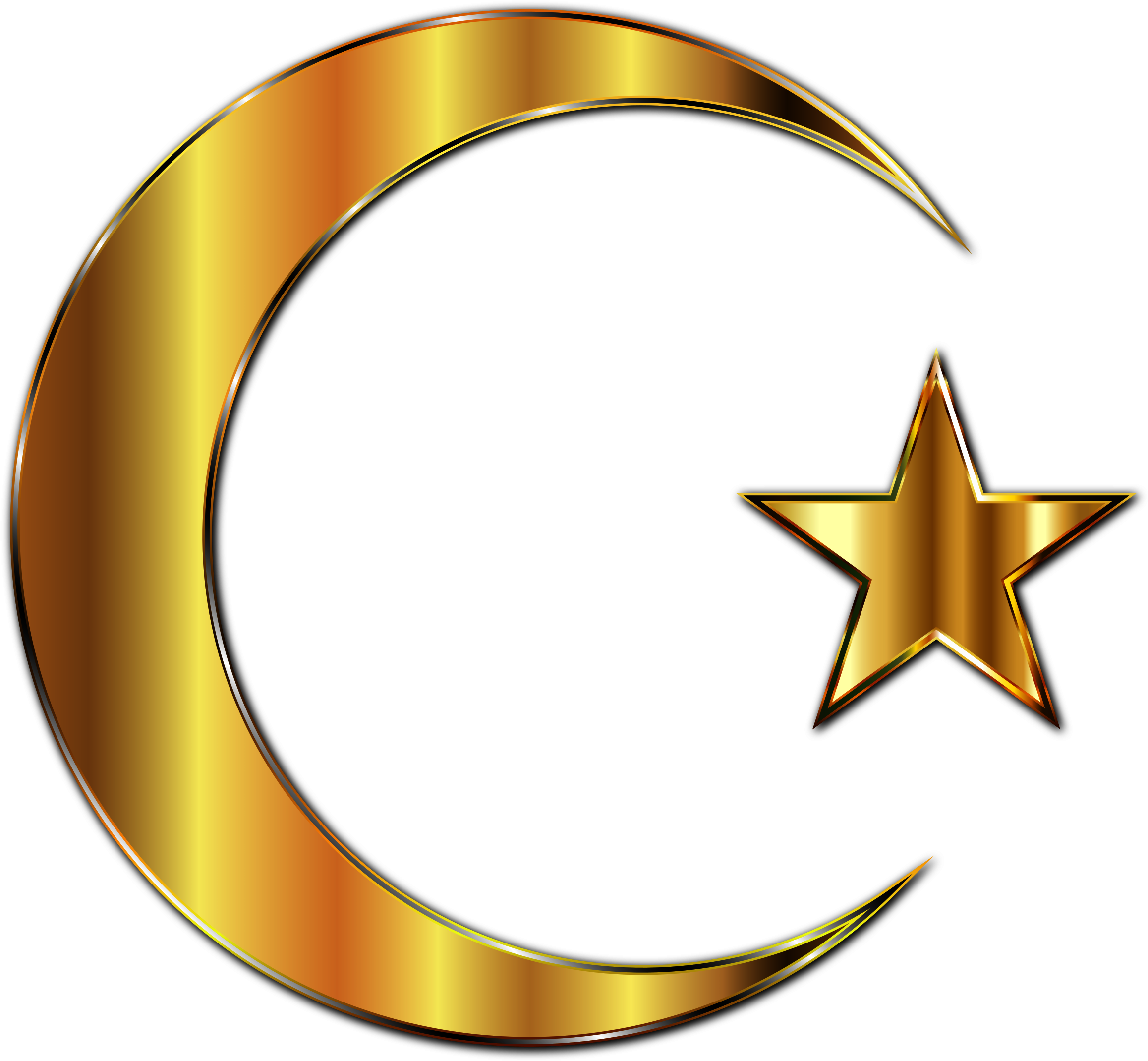 Clipart - Crescent Moon And Star (2400x2226)