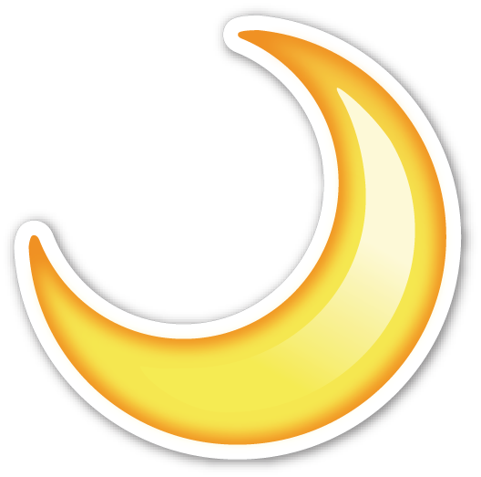 Crescent Moon - Crescent Moon Emoji Png (528x523)