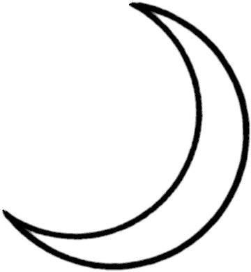 Transparent Moon Clipart - Moon Crescent Clip Art (368x400)