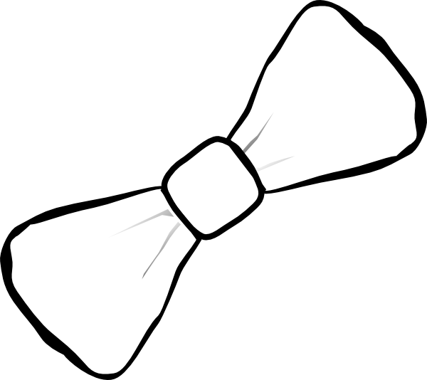 Bow Tie Clipart Outline Pencil And In Color Bow Tie - Bow Tie Outline Png (600x534)