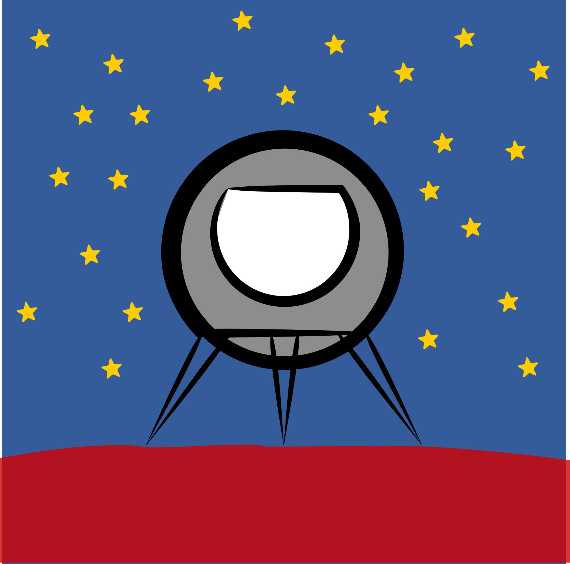 Moon Landing Capsule Clipart - ! 16 Oz Stainless Steel Travel Mug (2000x1979)
