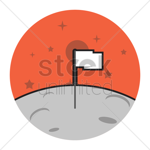 Moon Landing Clipart - Circle (600x600)