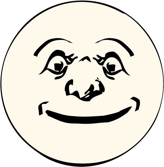 Free Smiling Clip Art - Moon Clip Art (800x800)