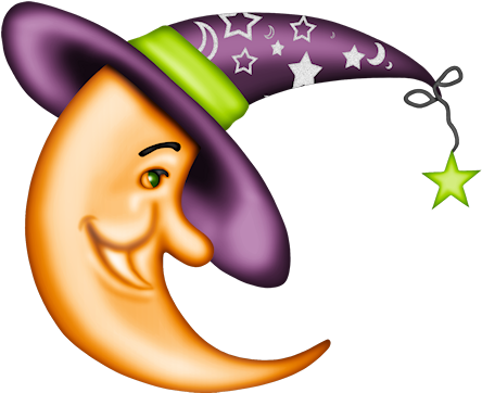 Halloween Moon, Halloween Labels, Halloween Clipart, - صور كرتون رسم (464x376)