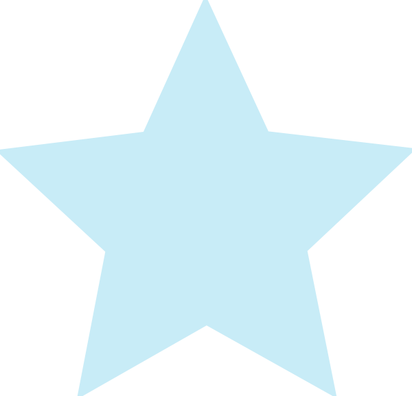 Stars Clipart Baby Blue - Light Blue Star (600x577)