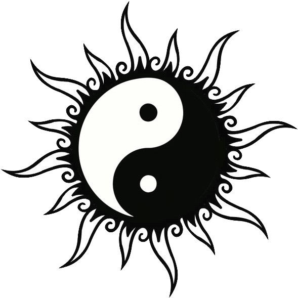 Sun Drawings Collection - Sun Yin Yang Tattoo Designs (700x700)