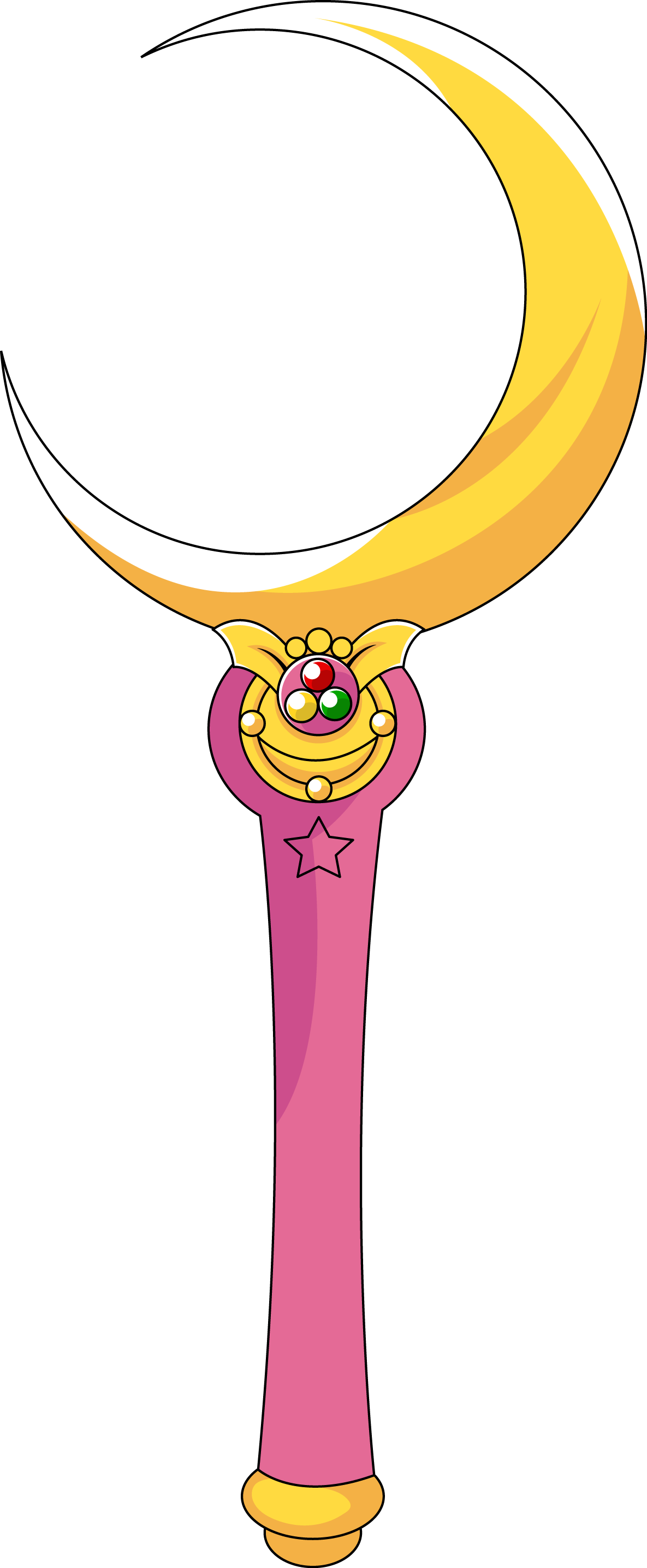 Moon Stick Vector - Sailor Moon Moon Stick Png (1185x2872)