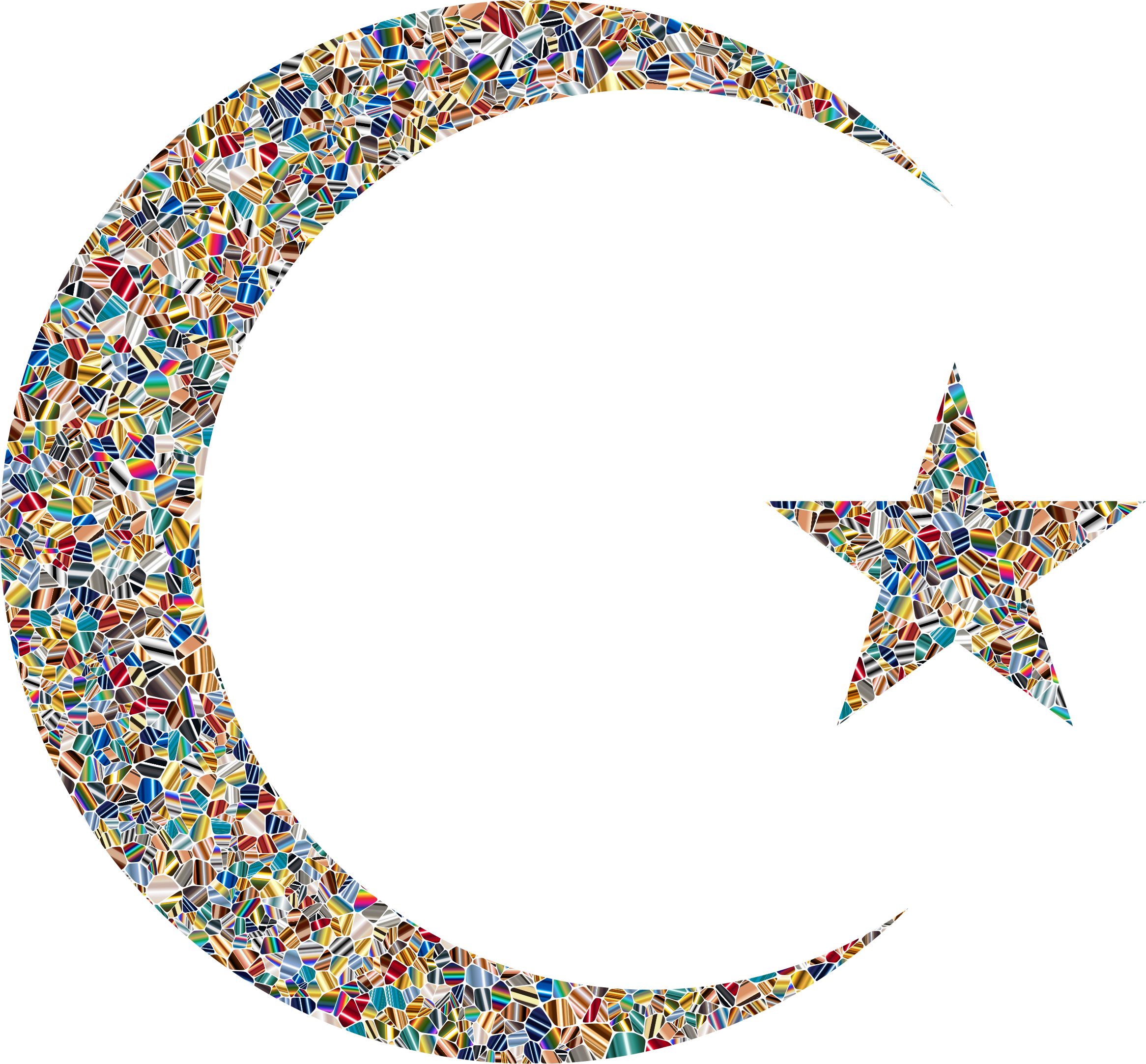 Medium Image - Crescent Moon And Star Png (2332x2166)