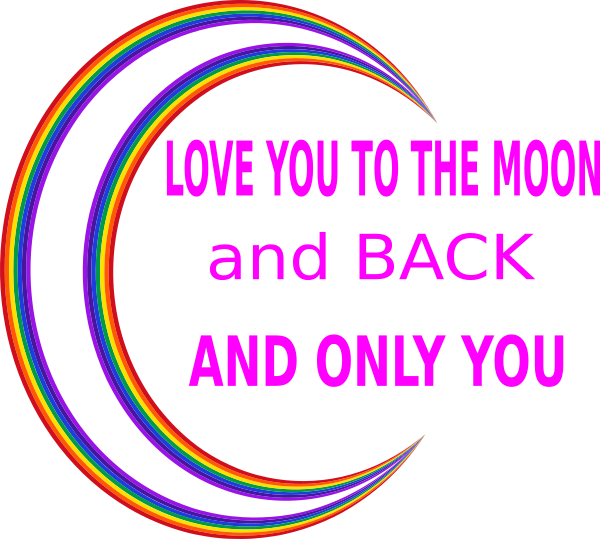 Moon Love You Saying Clip Art At Clker - Clip Art (600x539)